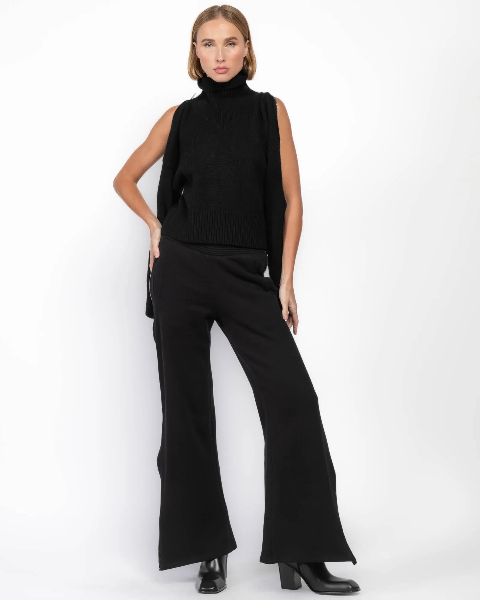 Boxy Sweater With Zipper sold by TNT Fashion product image thumbnail 2