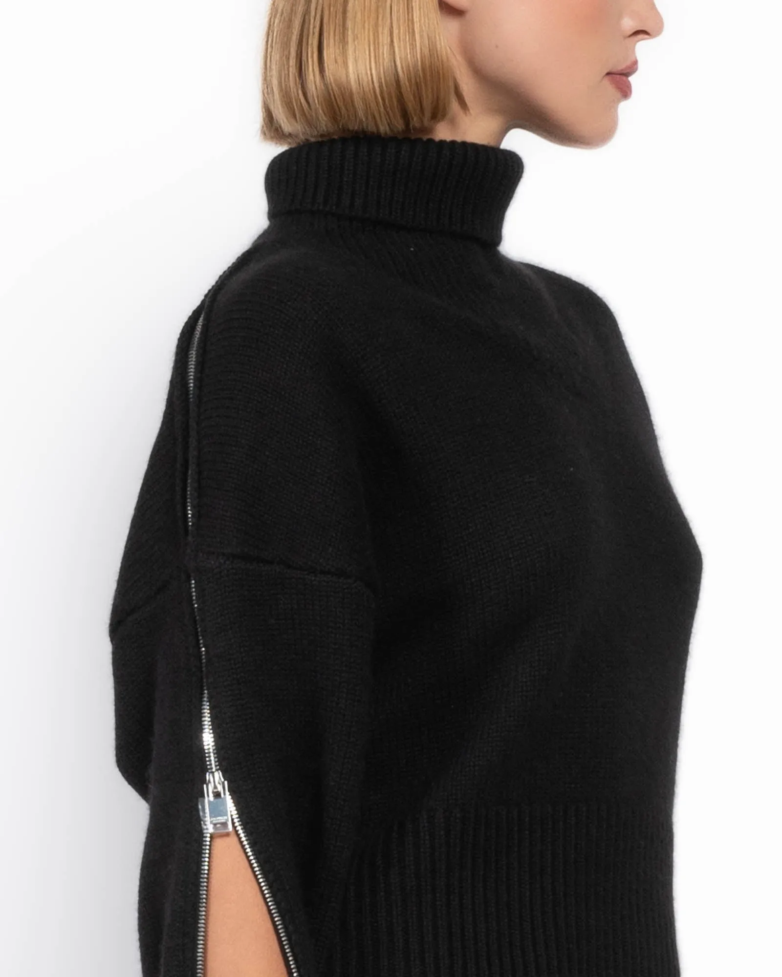 Boxy Sweater With Zipper sold by TNT Fashion product image thumbnail 5