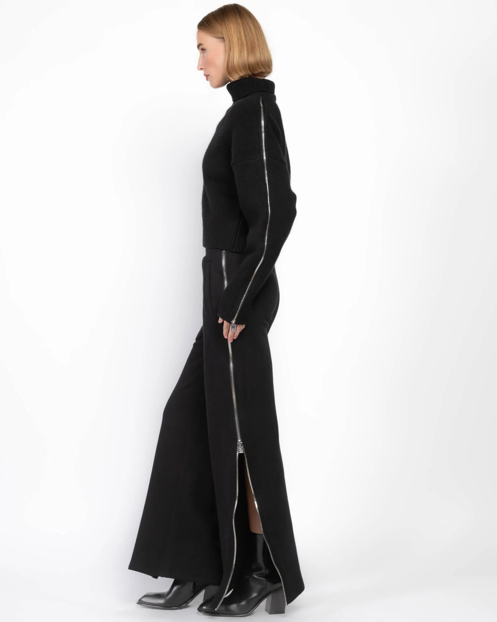 Boxy Sweater With Zipper sold by TNT Fashion product image thumbnail 4