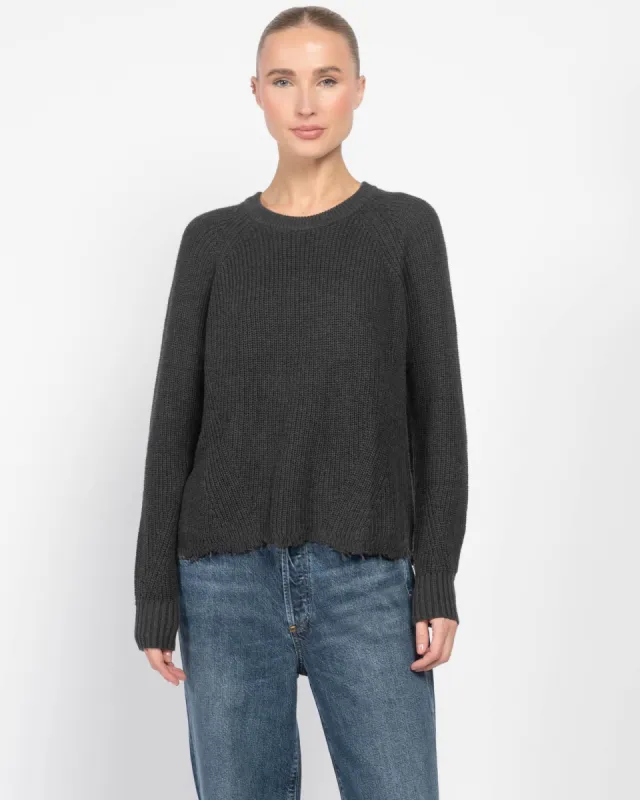 Distressed Scallop Shaker Sweater sold by TNT Fashion