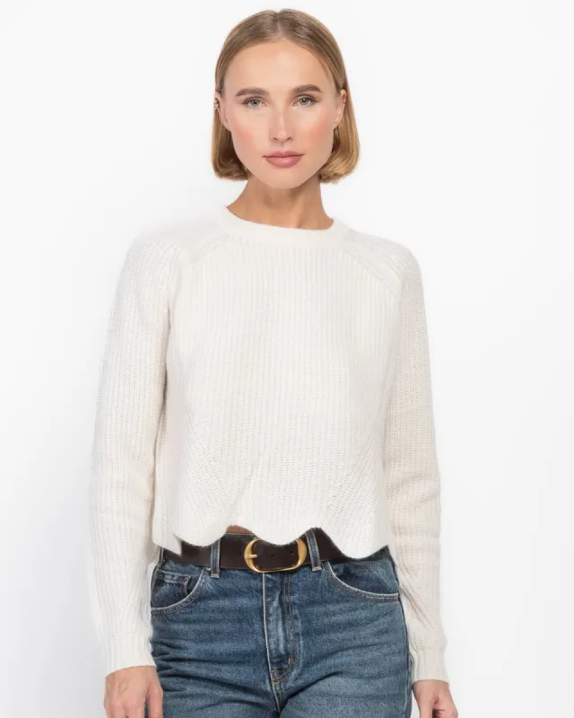 Scalloped Shaker Sweater sold by TNT Fashion
