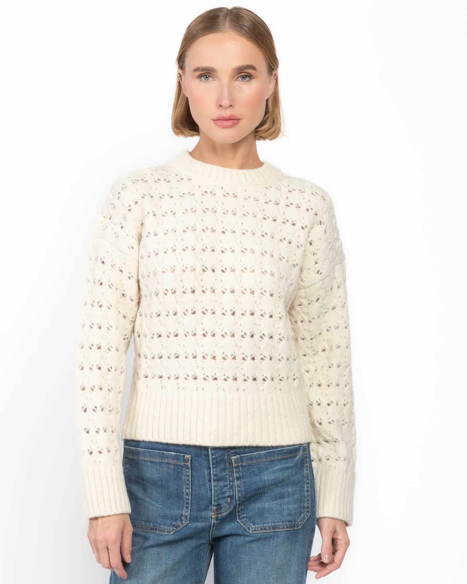 Open Stitch Crewneck sold by TNT Fashion