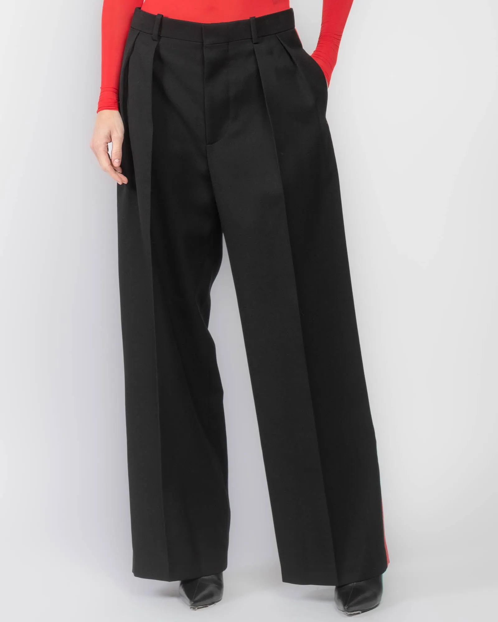 Low Rise Tuxedo Trousers sold by TNT Fashion