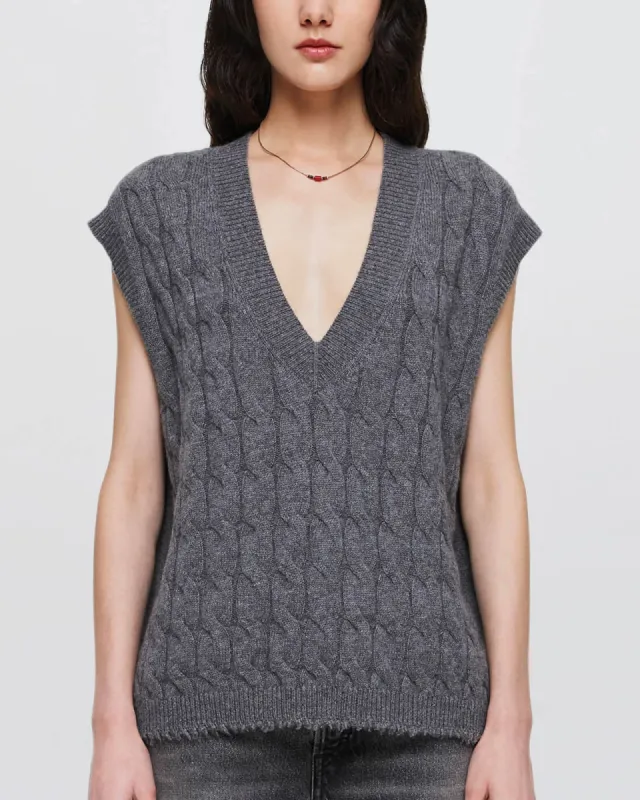 Cashmere Cable Vest sold by TNT Fashion
