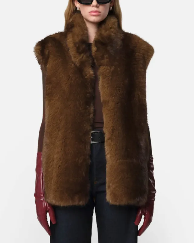 Laila Mink Vest sold by TNT Fashion