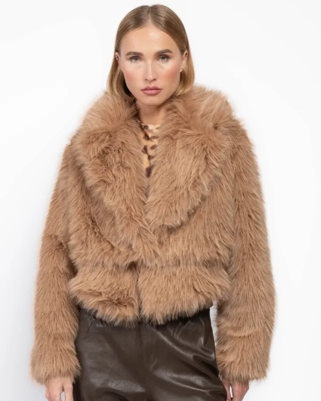 Faux Fur Bomber Jacket sold by TNT Fashion