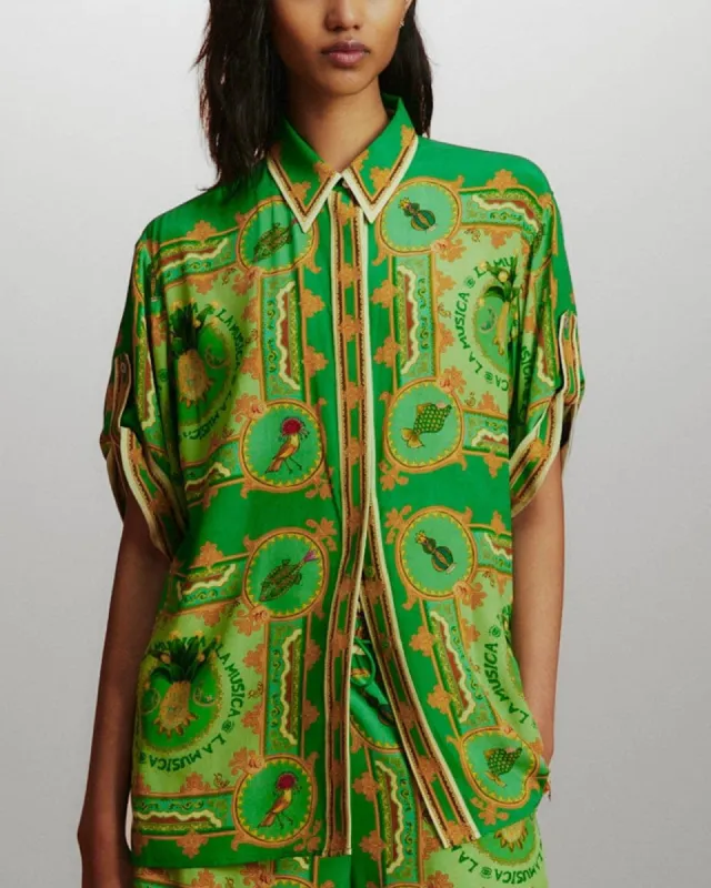 La Musica Silk Shirt made by Alemais