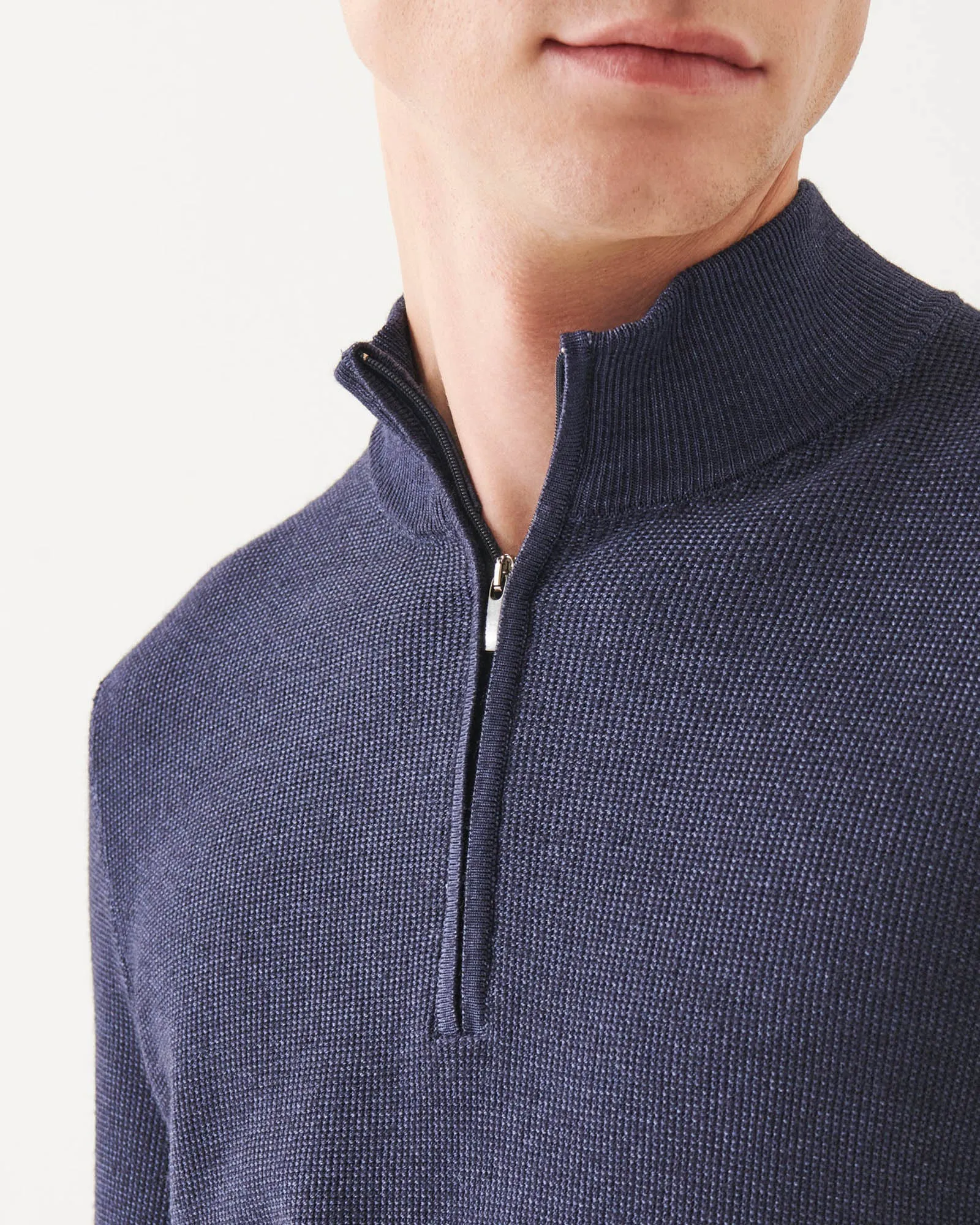 Textured Knit 1/4 Zp Sweater sold by TNT Fashion product image thumbnail 3