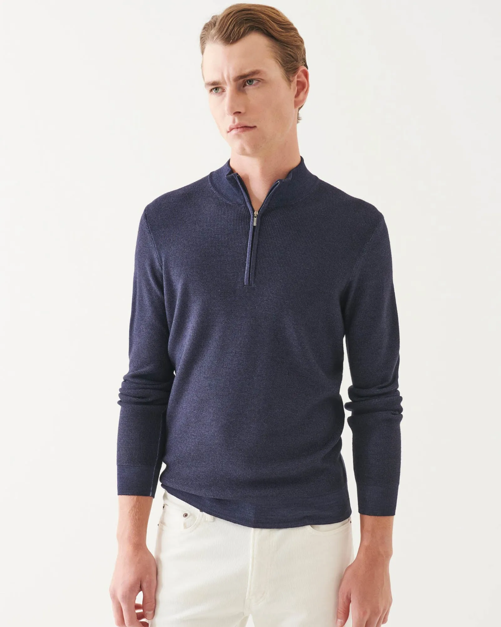 Textured Knit 1/4 Zp Sweater sold by TNT Fashion product image thumbnail 2