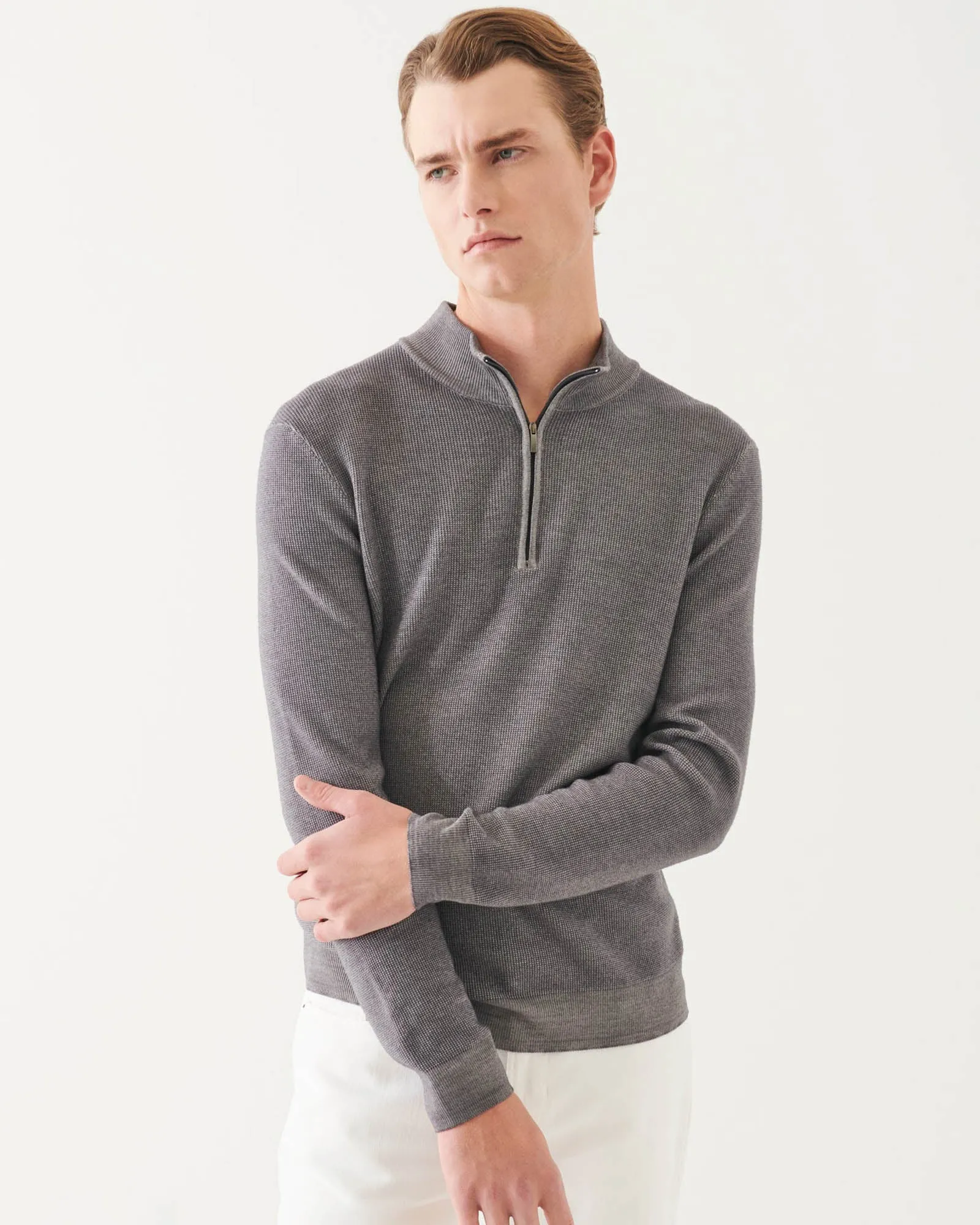 Textured Knit 1/4 Zp Sweater sold by TNT Fashion product image thumbnail 2