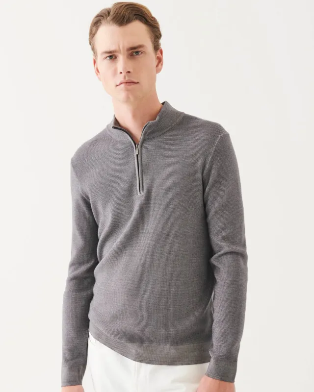 Textured Knit 1/4 Zp Sweater sold by TNT Fashion