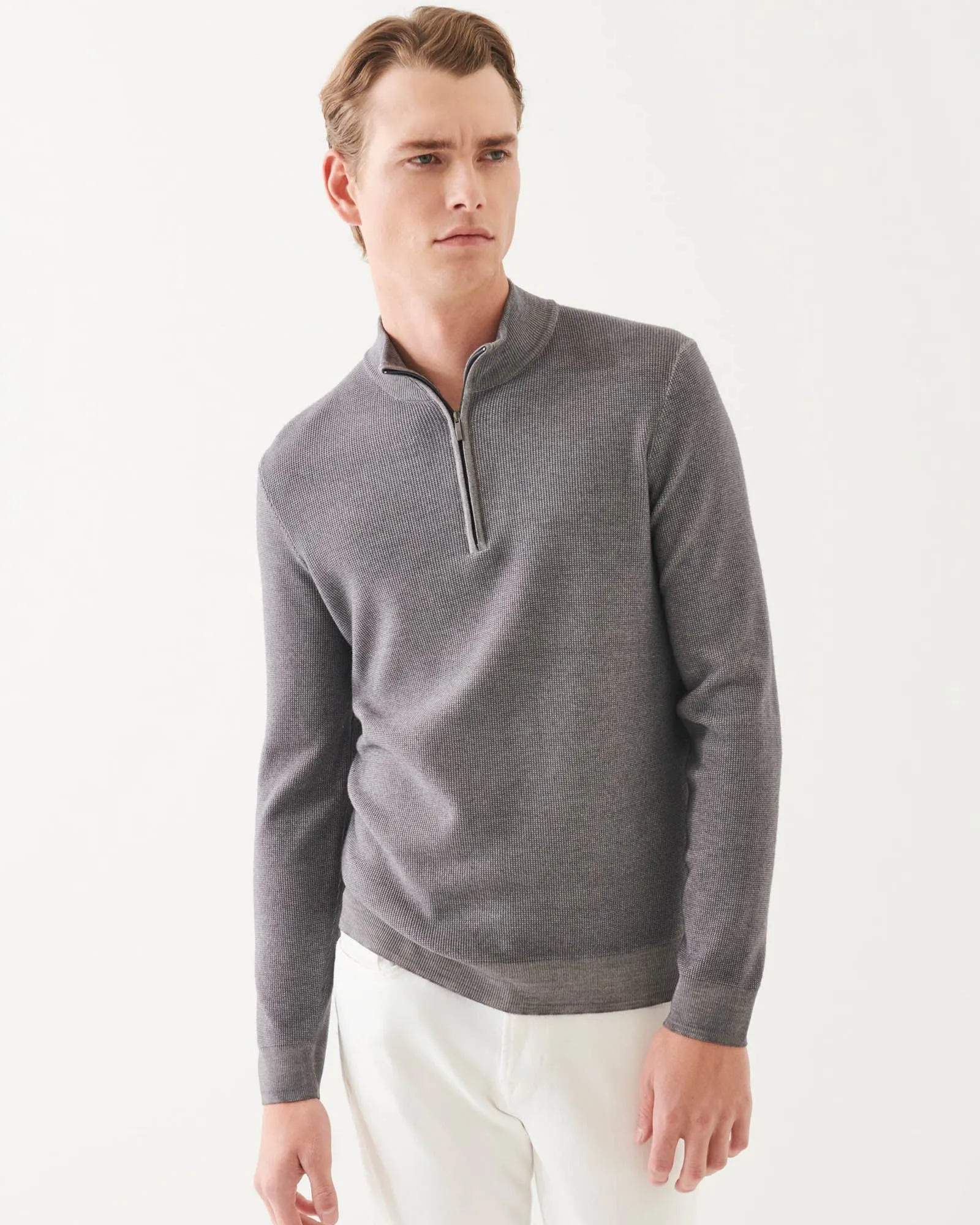 Textured Knit 1/4 Zp Sweater sold by TNT Fashion product image thumbnail 3