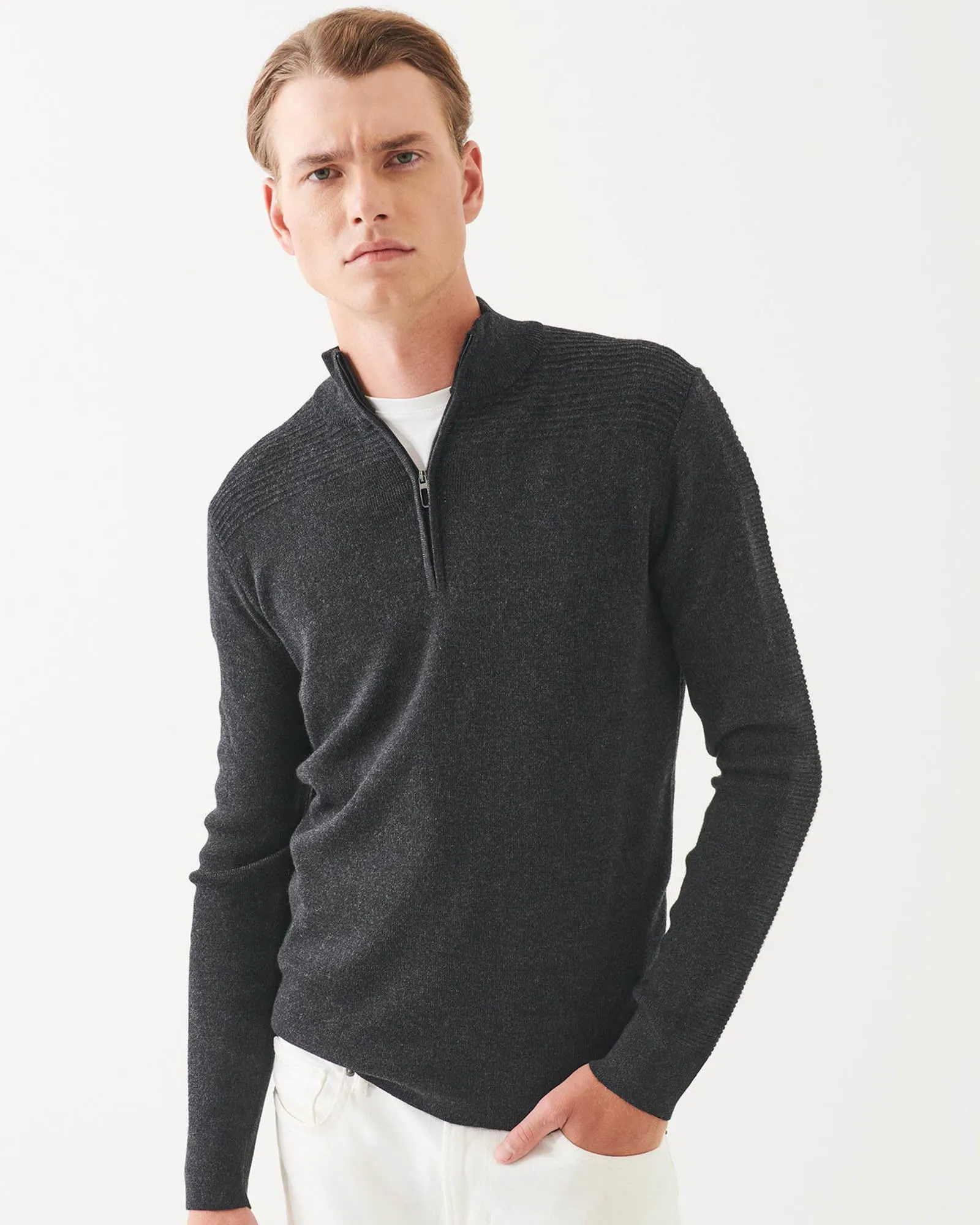 Merino 1/4 Zip Sweater sold by TNT Fashion