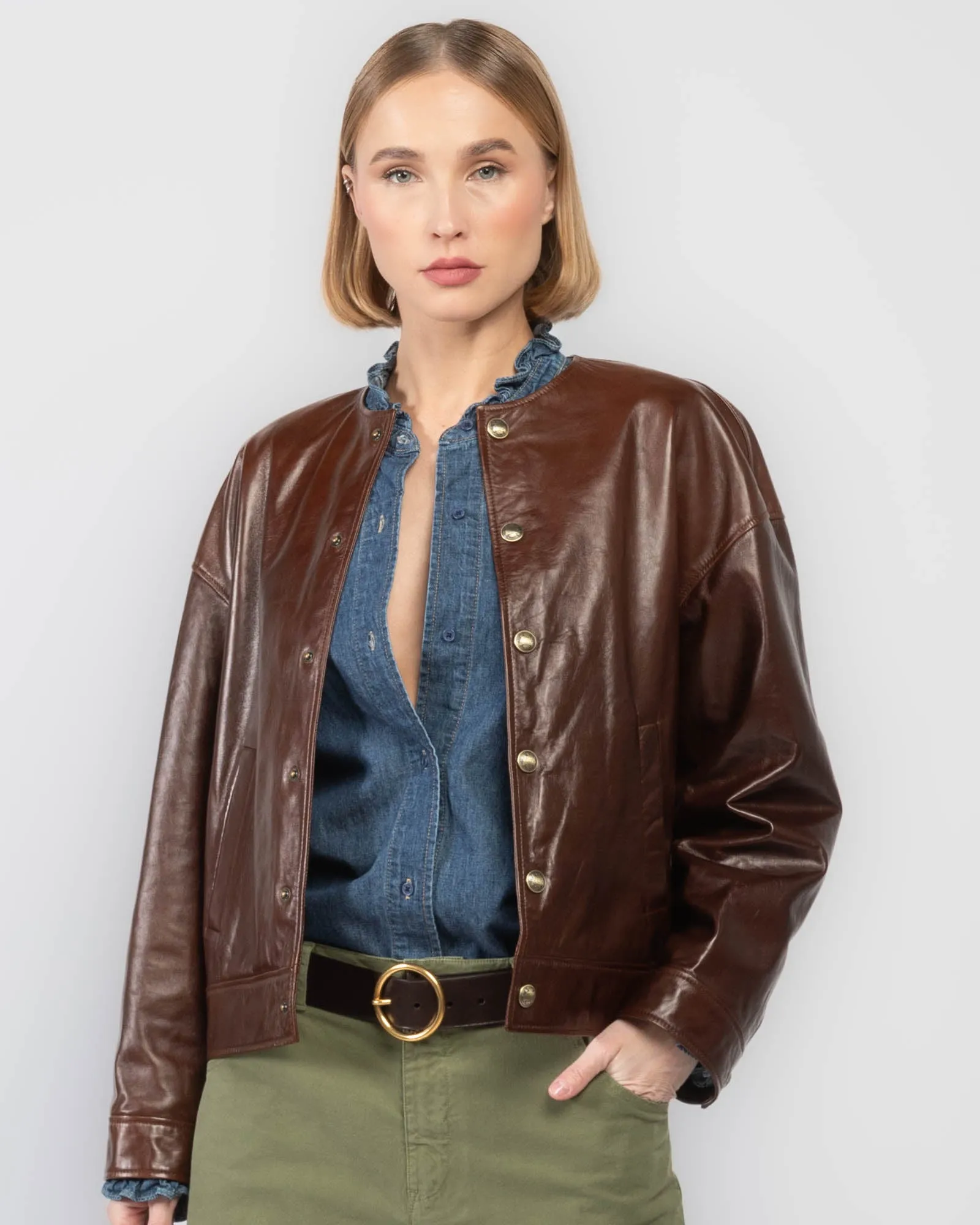 Deja Leather Bomber sold by TNT Fashion product image thumbnail 4