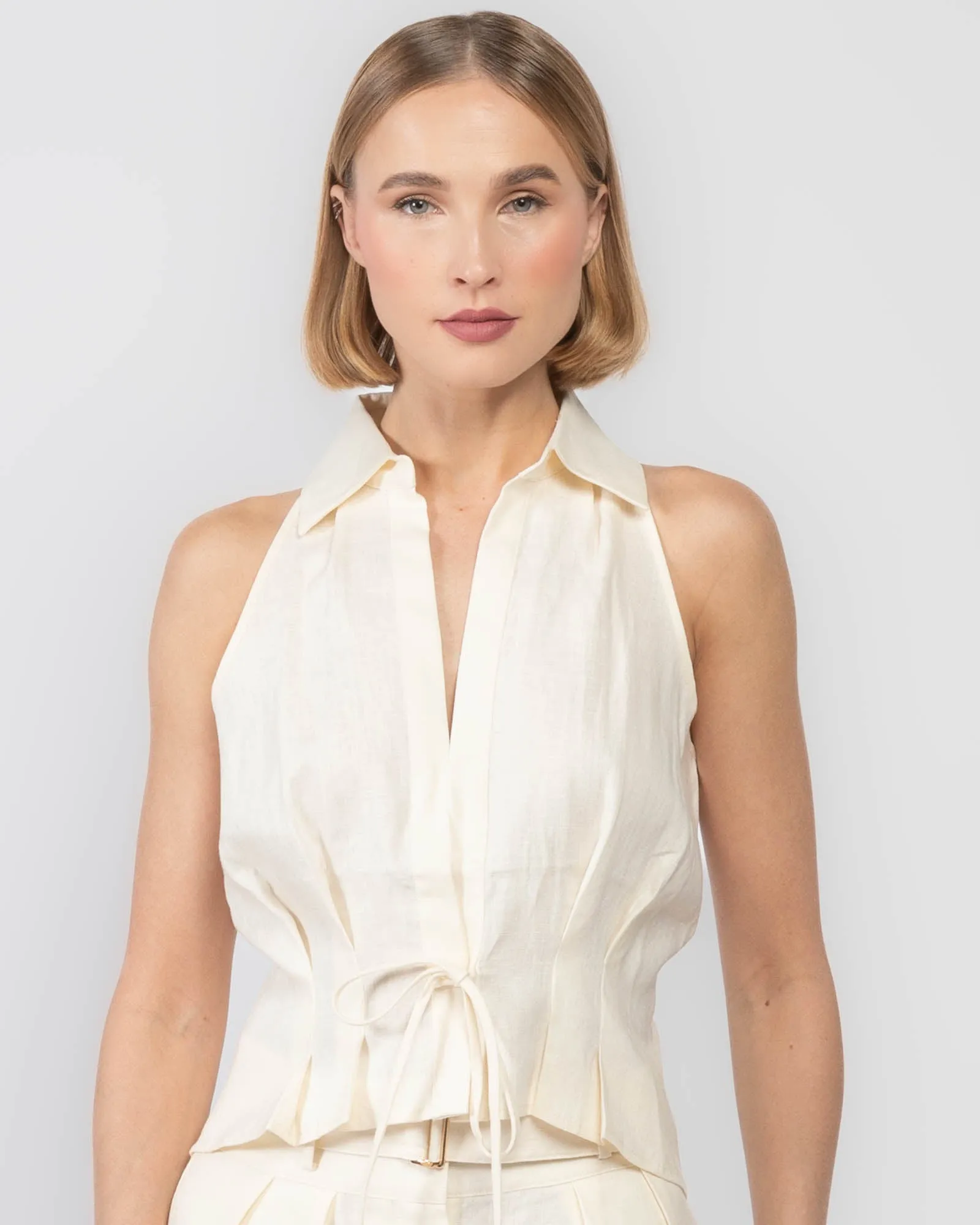 Sloan Linen Vest sold by TNT Fashion