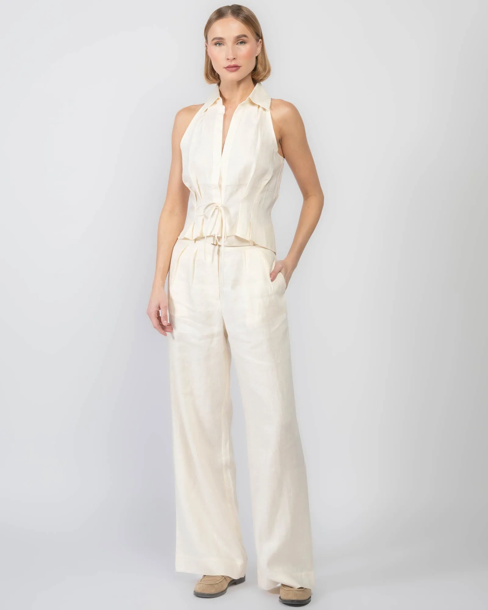 Sloan Linen Vest sold by TNT Fashion product image thumbnail 2