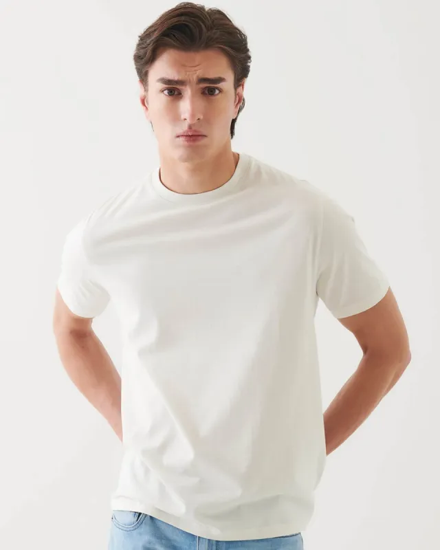 Organic Pima High Neck Crew Tee sold by TNT Fashion