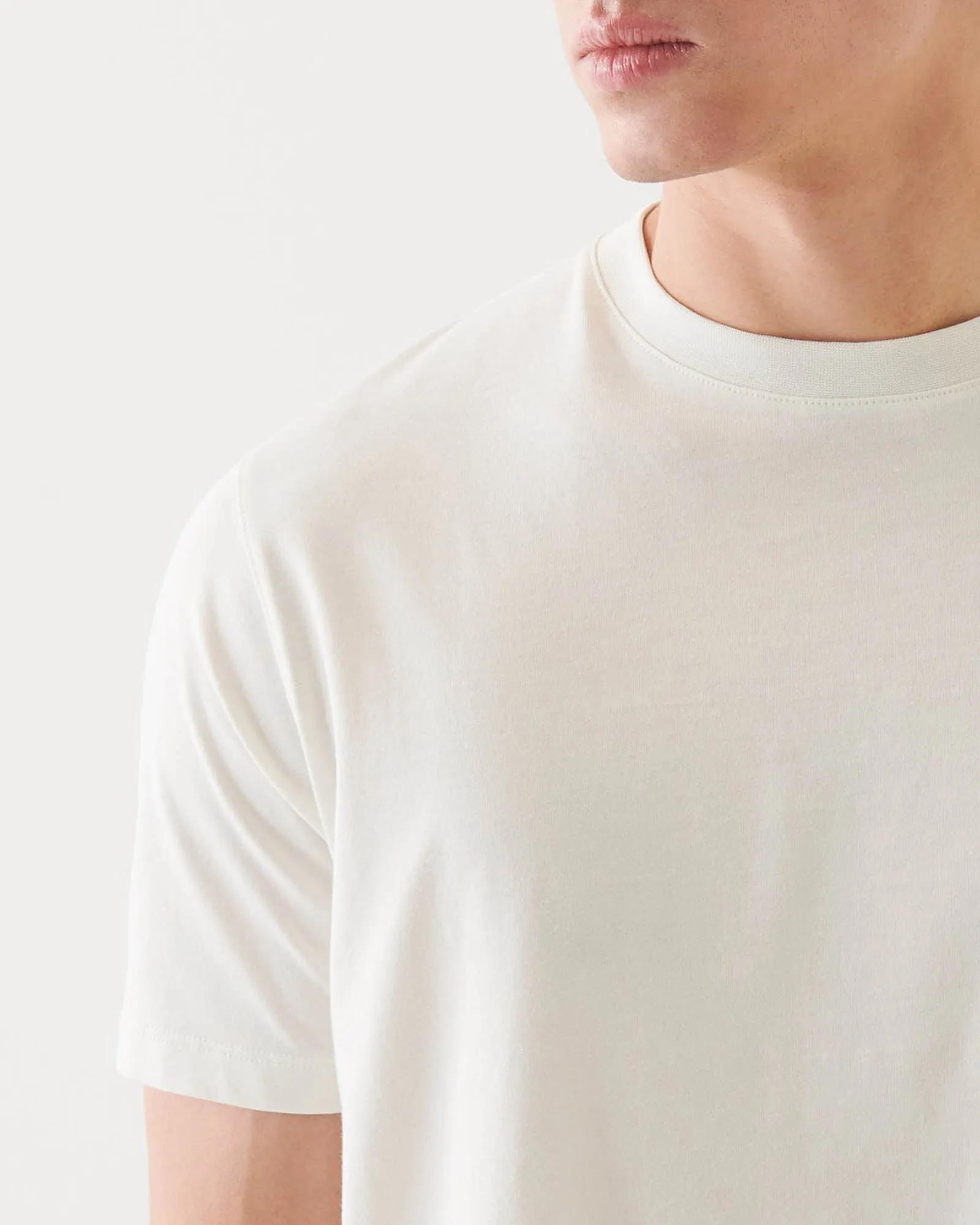 Organic Pima High Neck Crew Tee sold by TNT Fashion product image thumbnail 4