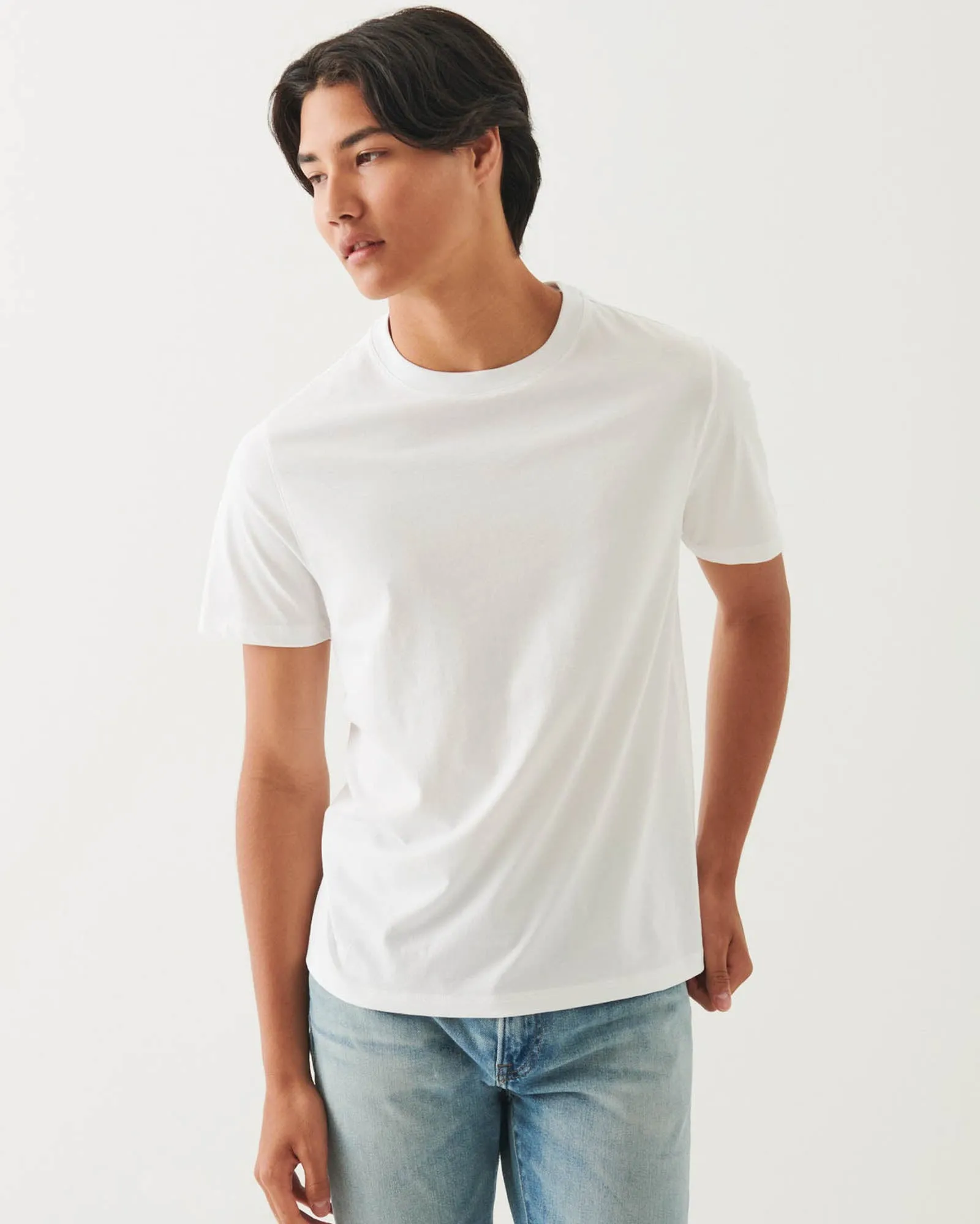 Organic Pima High Neck Crew Tee sold by TNT Fashion product image thumbnail 2