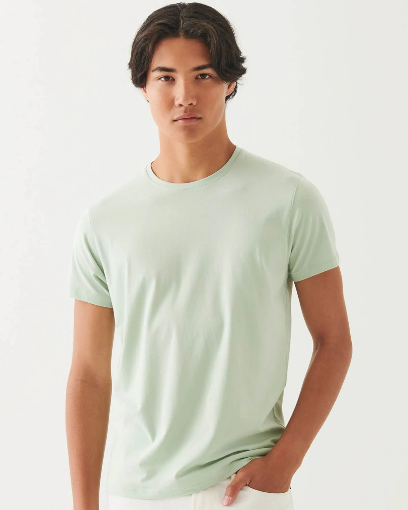 Short Sleeve Stretch Crew Tee sold by TNT Fashion