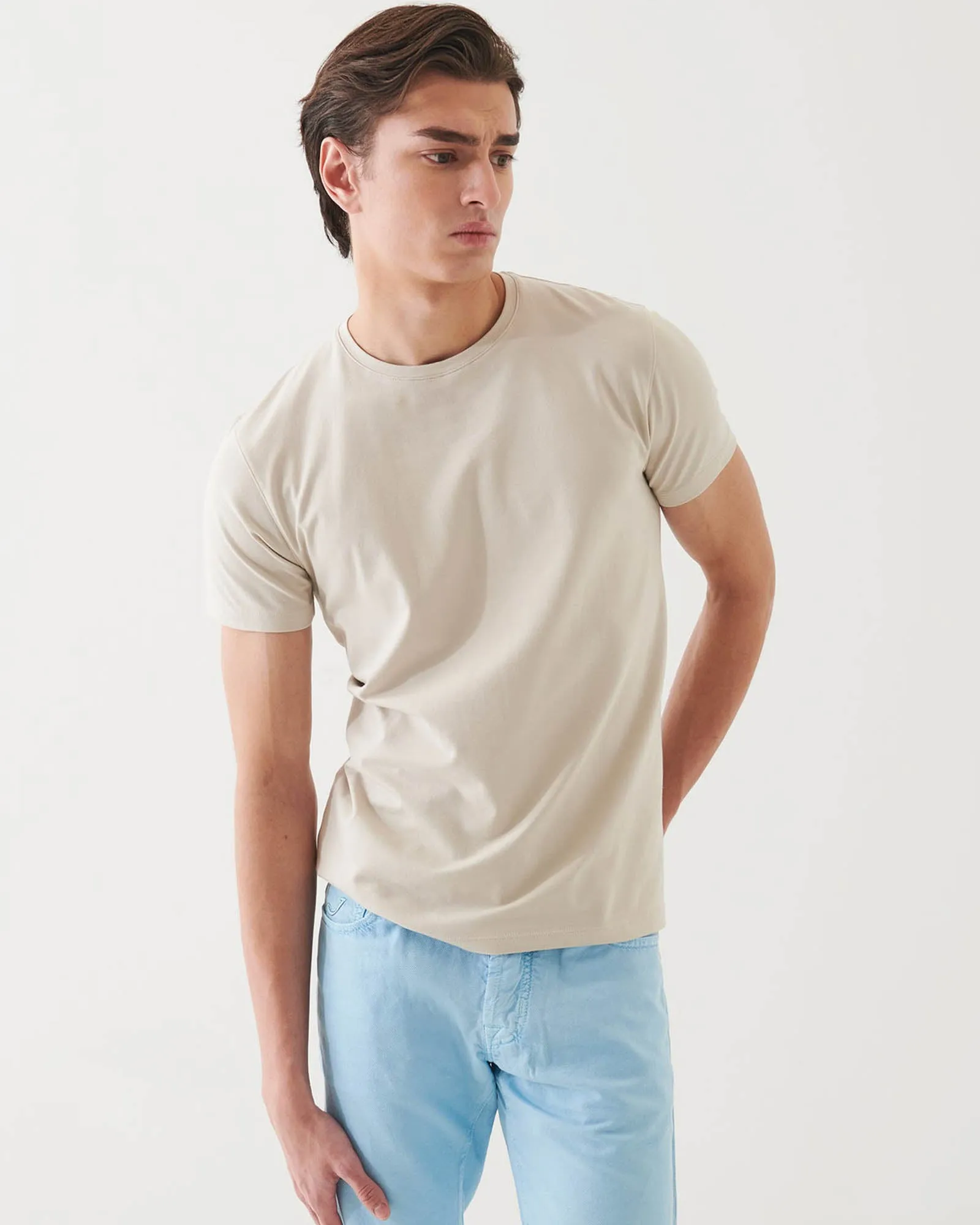 Short Sleeve Stretch Crew Tee sold by TNT Fashion product image thumbnail 2