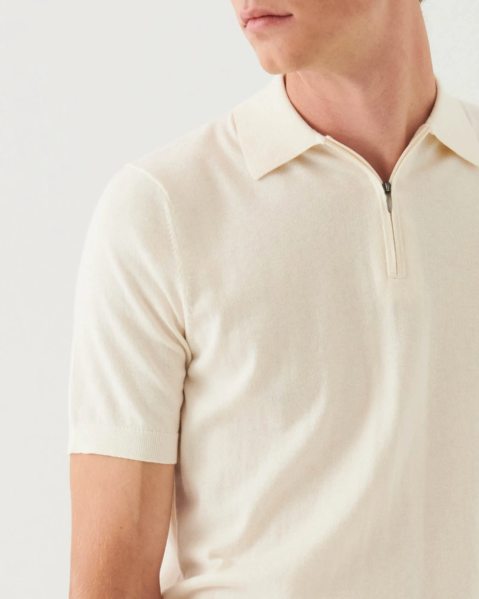 Short Sleeve Zip Polo Sweater sold by TNT Fashion product image thumbnail 4