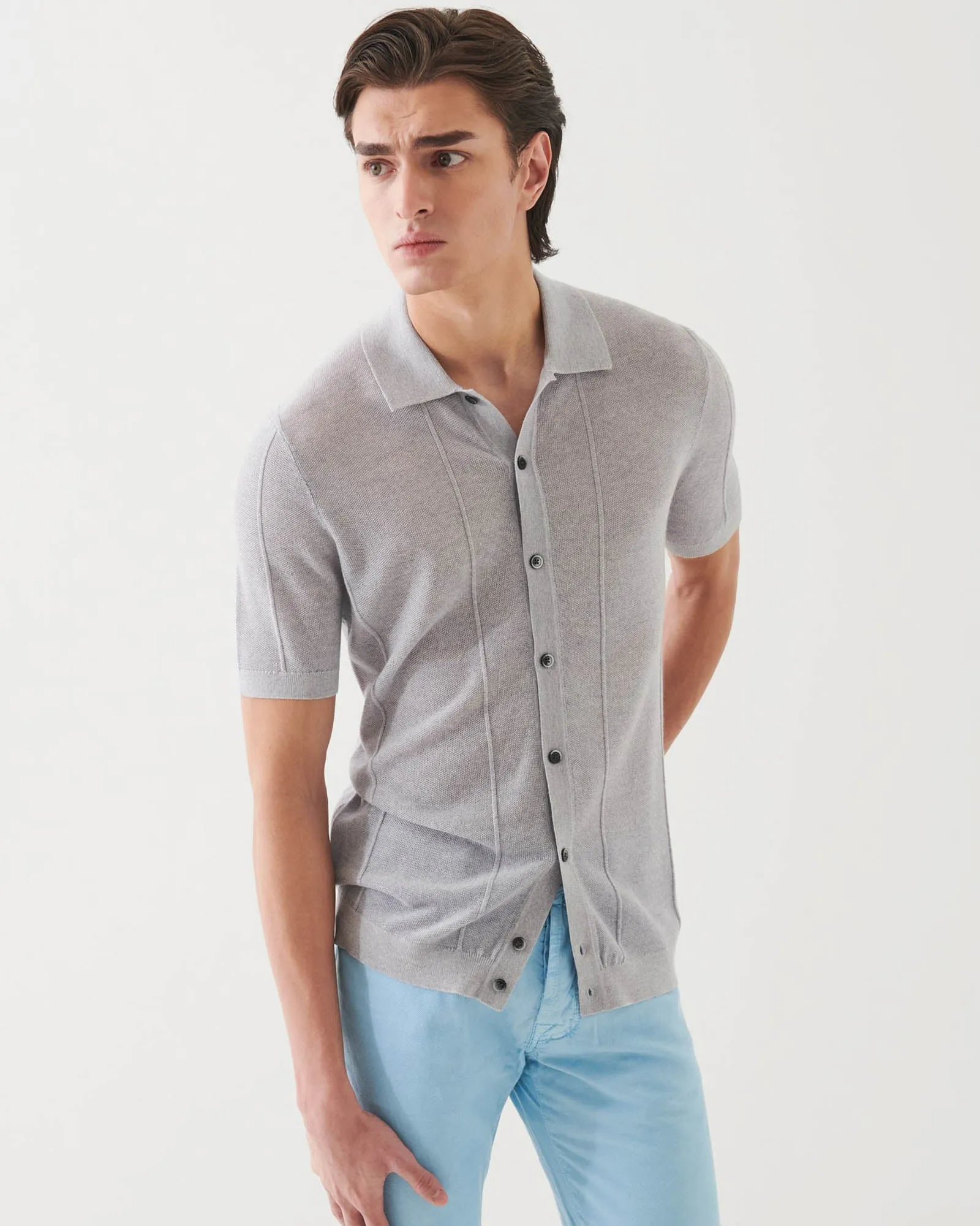 Short Sleeve Button Front Sweater sold by TNT Fashion product image thumbnail 2