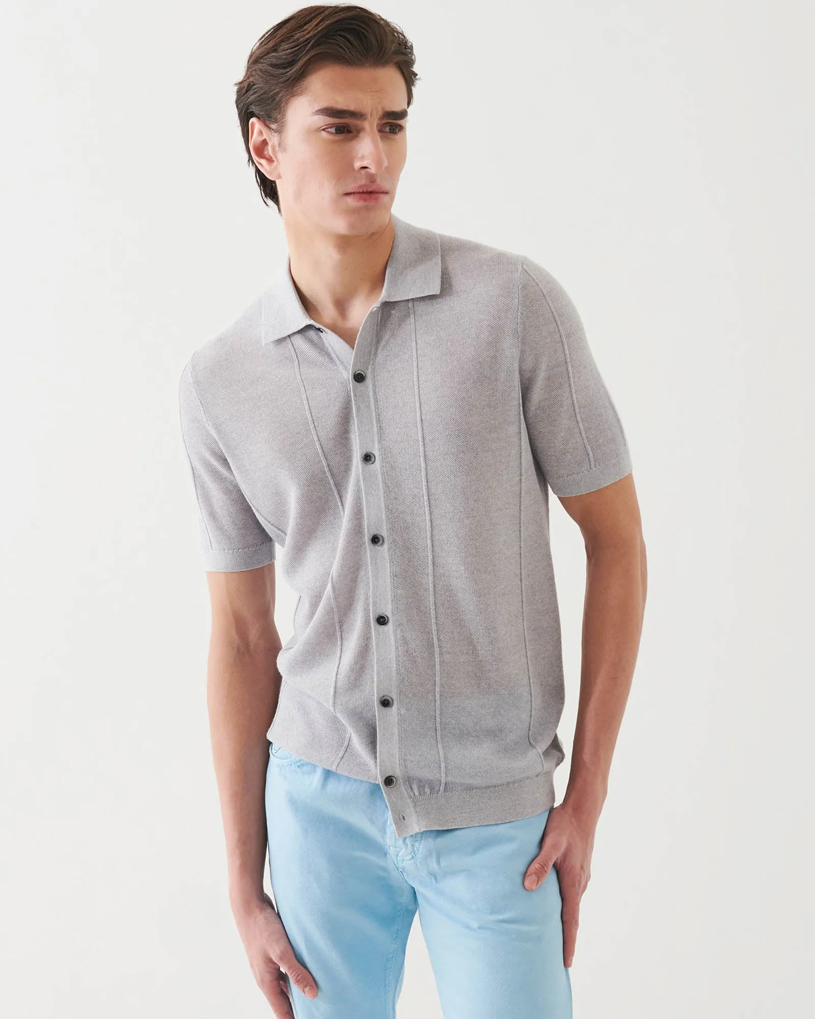 Short Sleeve Button Front Sweater sold by TNT Fashion product image thumbnail 3