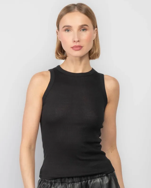 Ribbed High Neck Tank sold by TNT Fashion