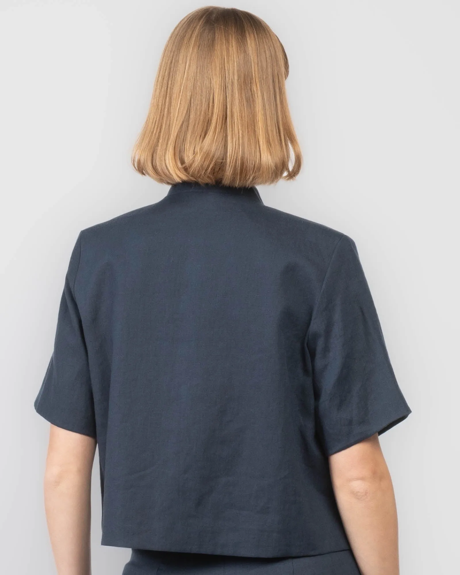 Short Sleeve Linen Jacket sold by TNT Fashion product image thumbnail 3