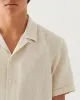 Linen Stripe Camp Collar Shirt sold by TNT Fashion