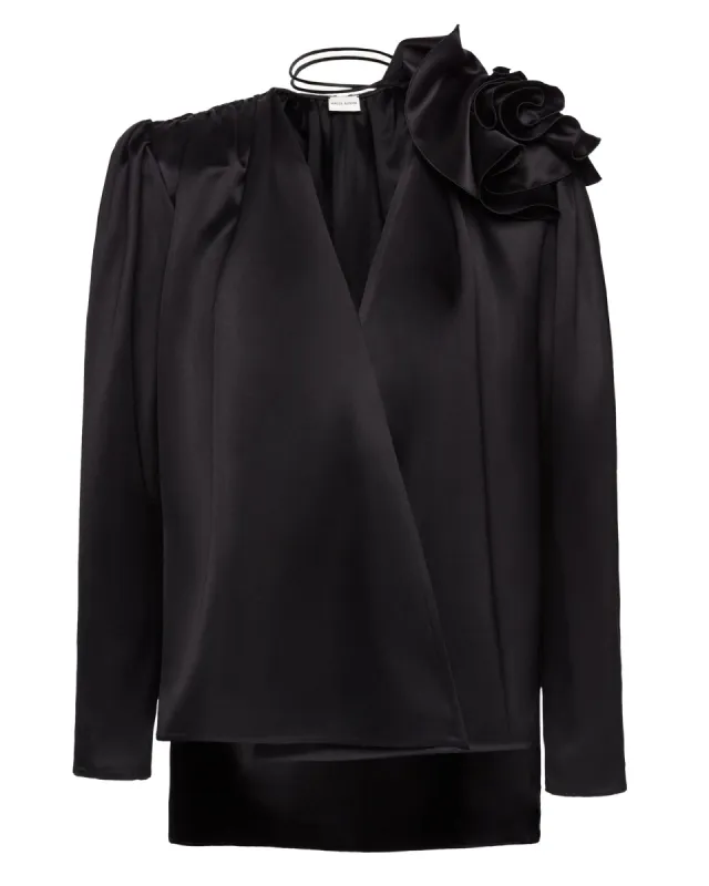 Shirred Flower Blouse sold by TNT Fashion