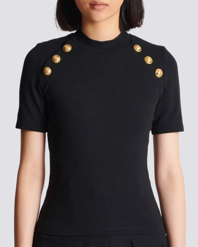 Raglan Stretch T-Shirt made by Balmain
