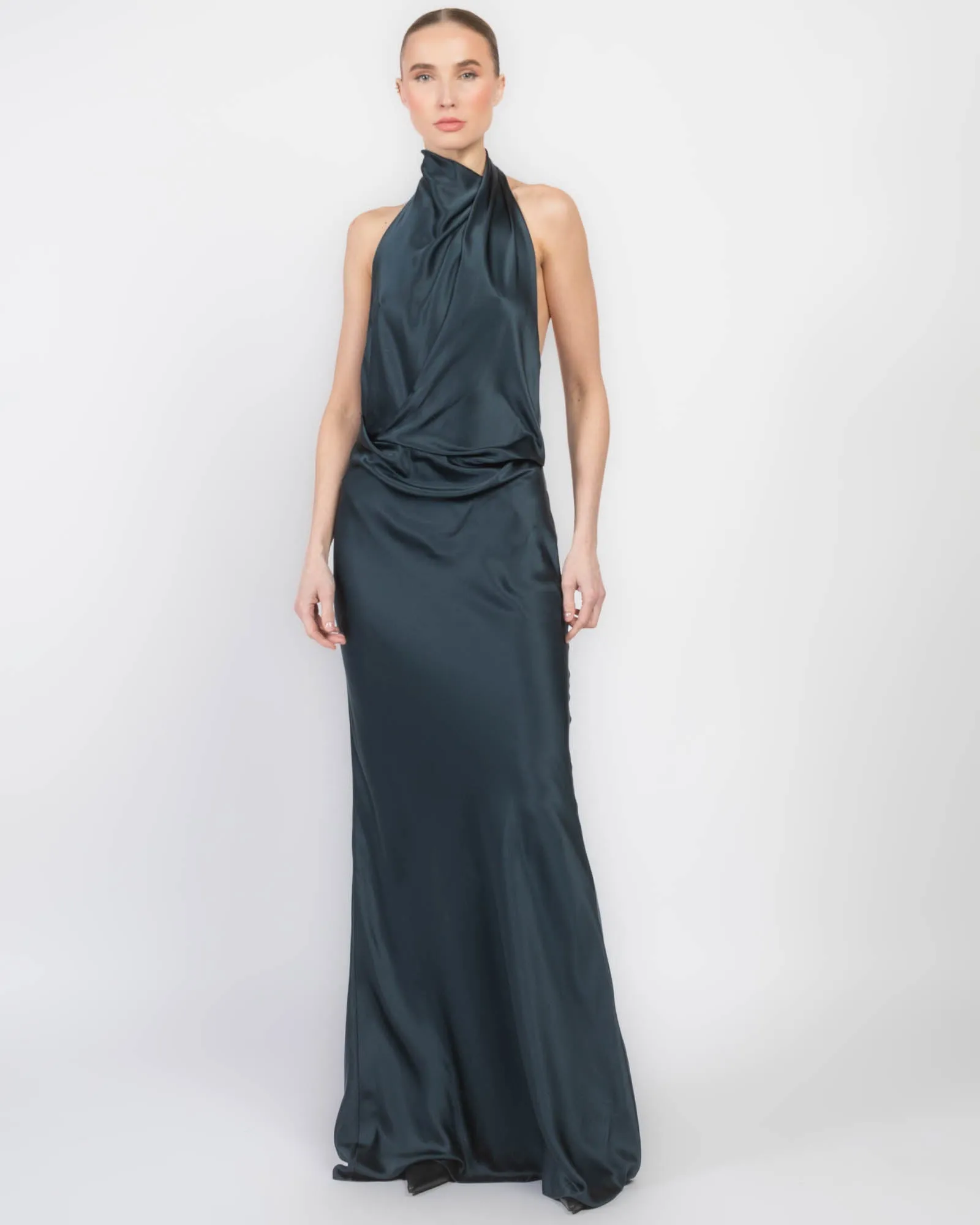Halter Drape Gown sold by TNT Fashion