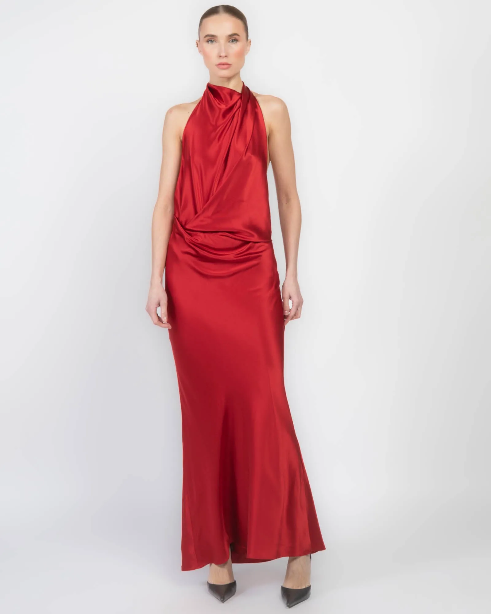 Halter Drape Dress sold by TNT Fashion