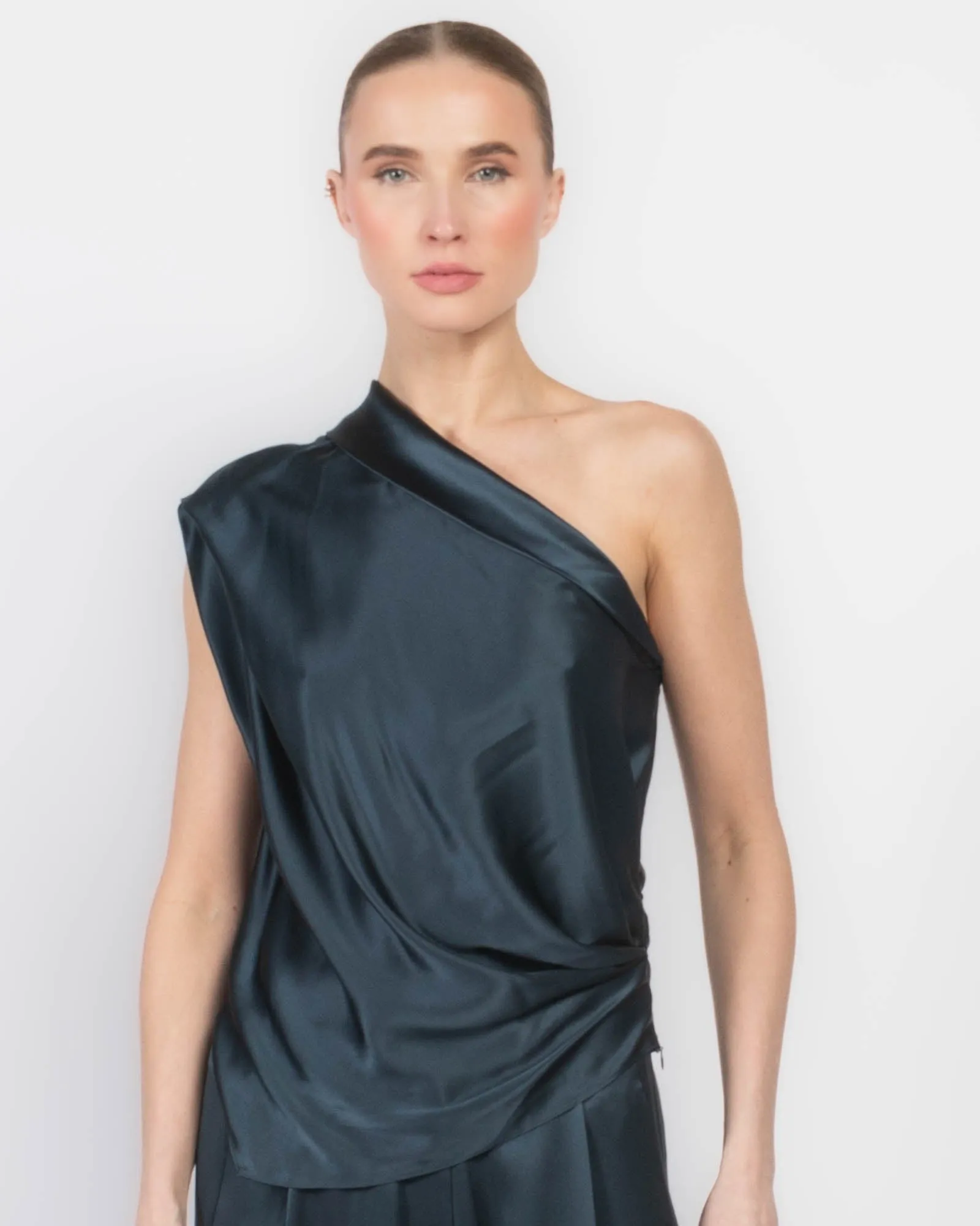 Asymmetrical Lapel Top sold by TNT Fashion