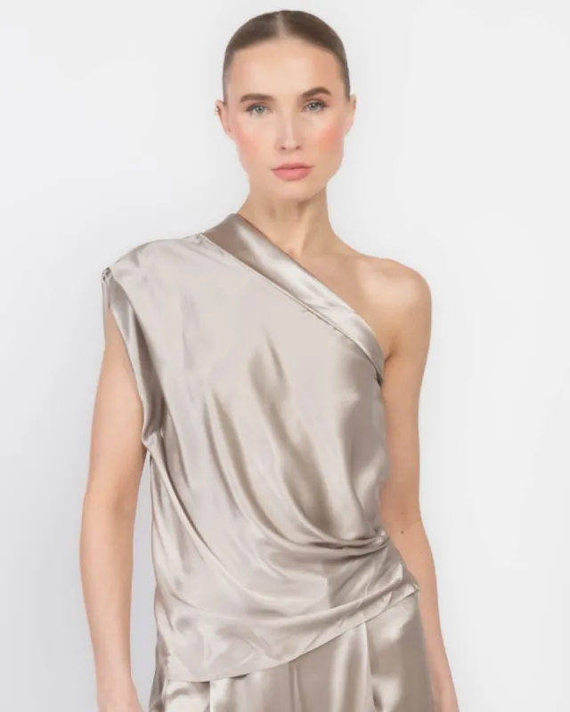 Asymmetrical Lapel Top sold by TNT Fashion