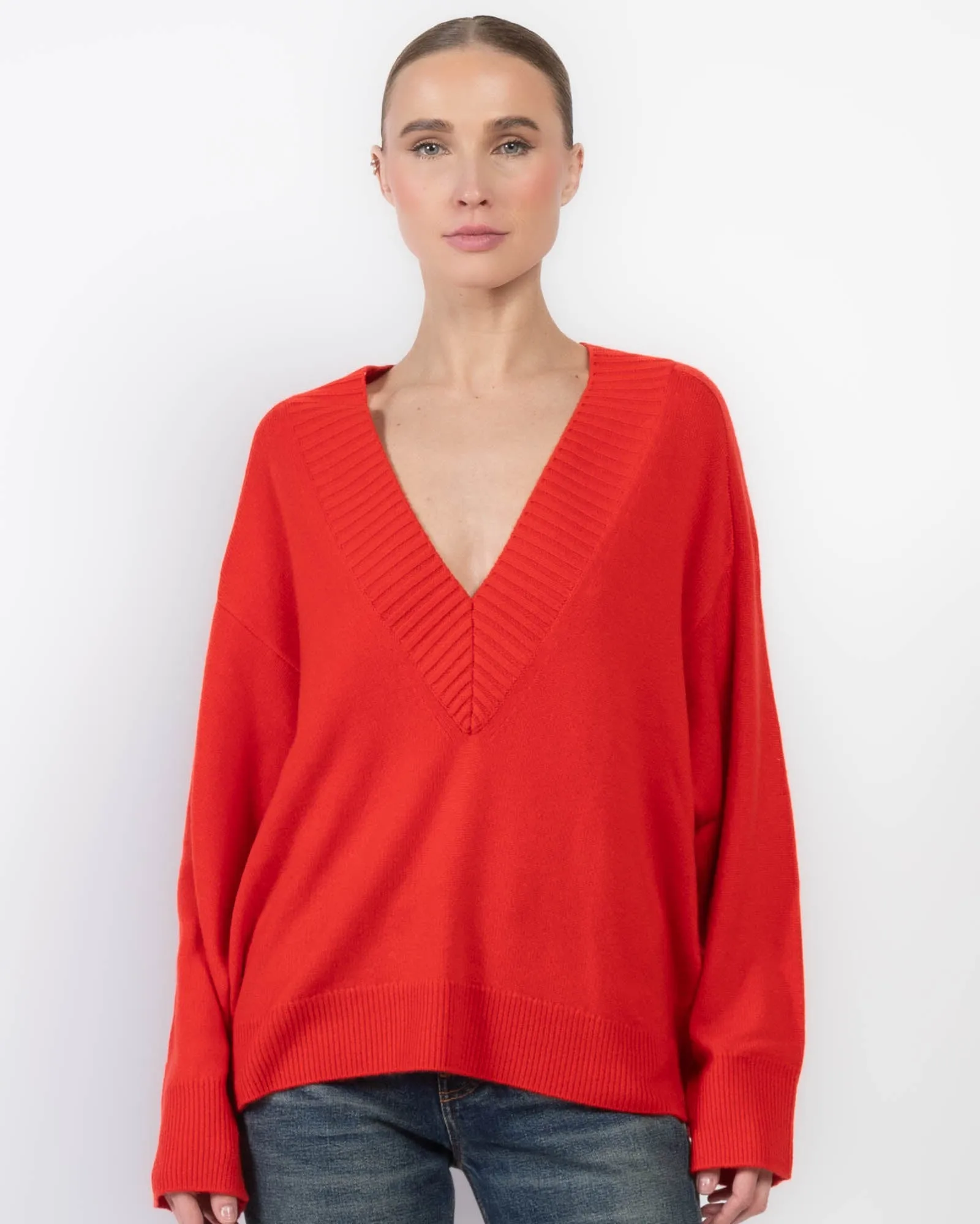 Deep V-Neck Sweater sold by TNT Fashion