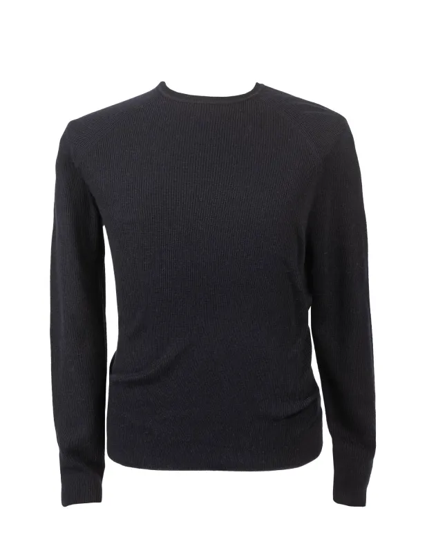 Merino Wool Ribbed Crewneck sold by TNT Fashion