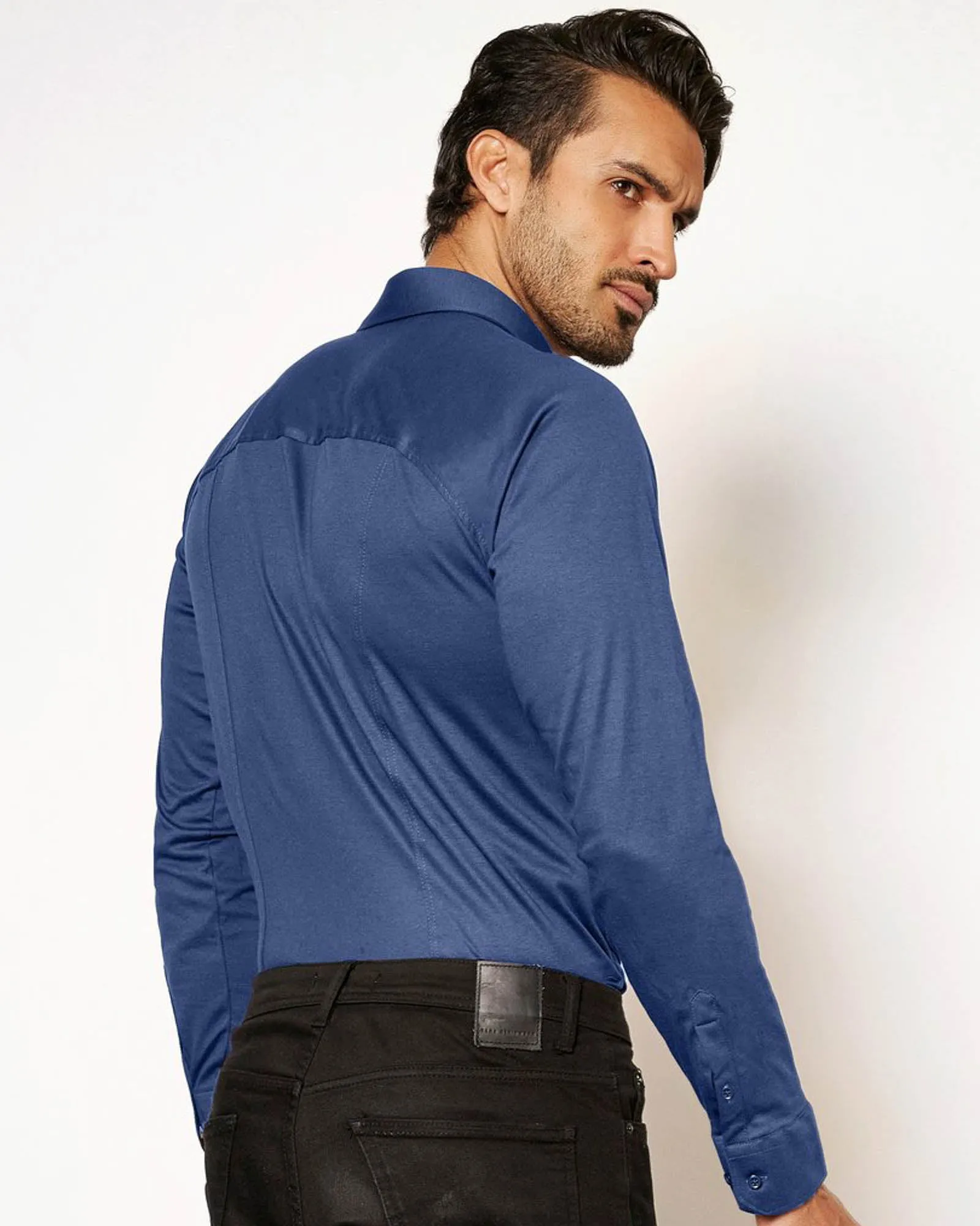 Long Sleeve Solid Pique Shirt sold by TNT Fashion product image thumbnail 3