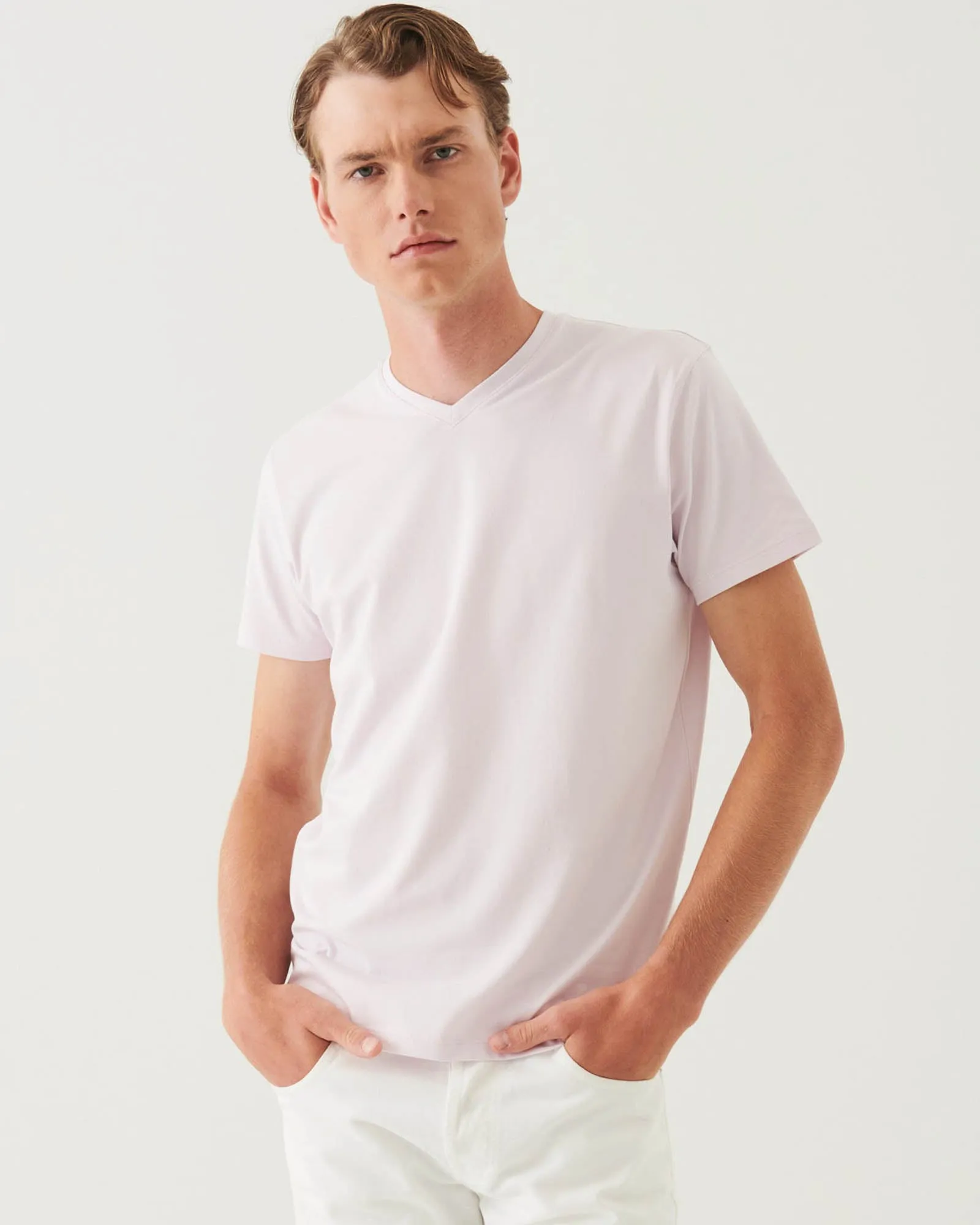 Short Sleeve V-Neck Stretch Tee sold by TNT Fashion product image thumbnail 2