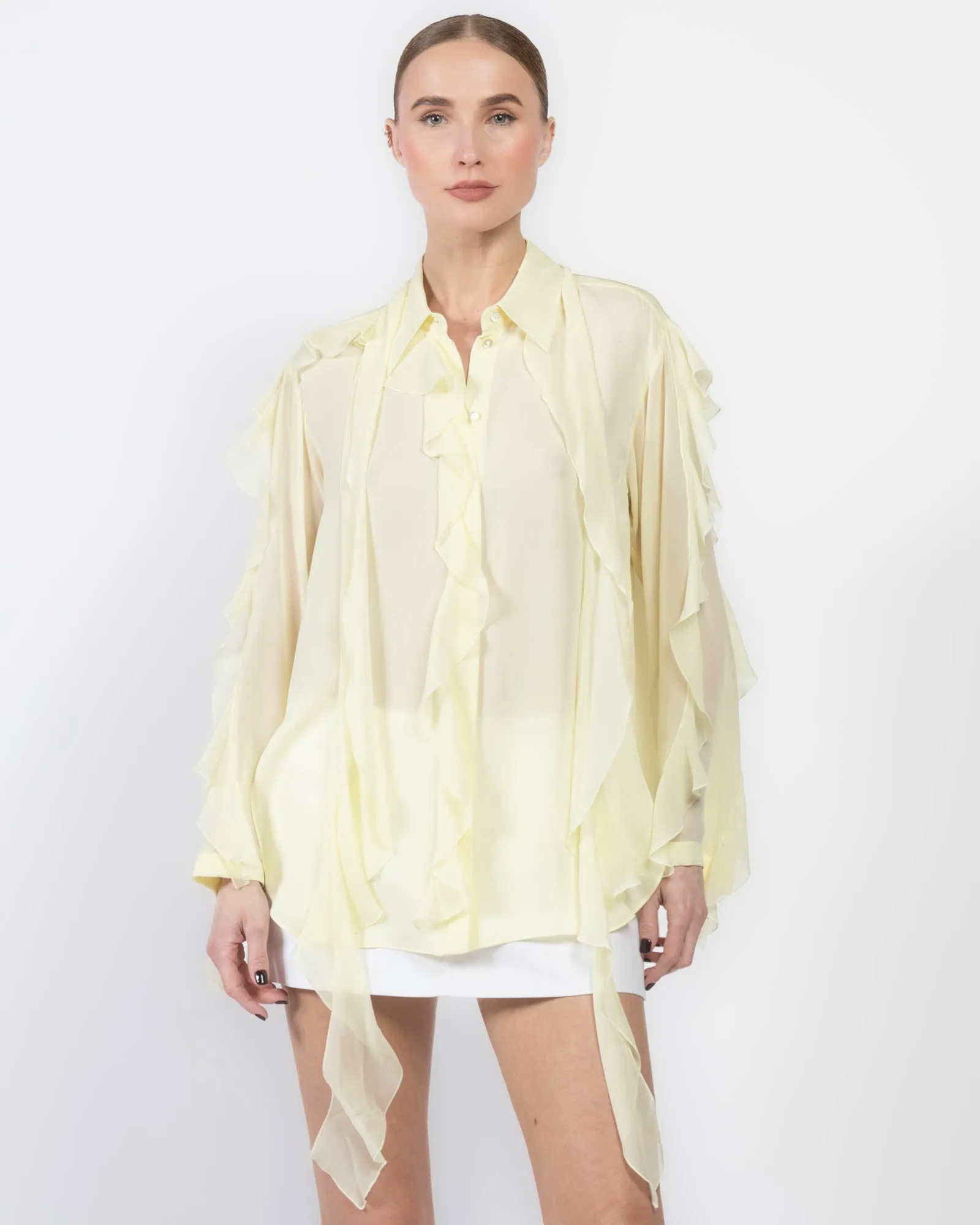 Sheer Twist Blouse sold by TNT Fashion