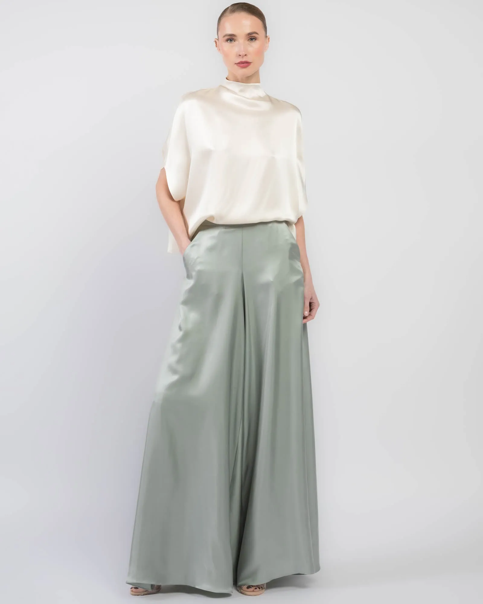 Silk Twill Wide Leg Pants sold by TNT Fashion product image thumbnail 2