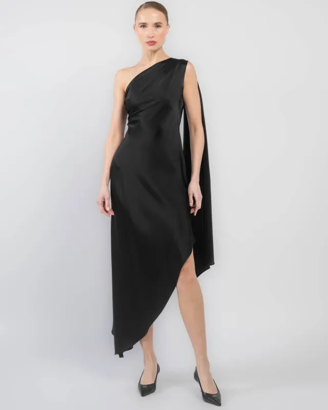 Satin One-Shoulder Dress sold by TNT Fashion