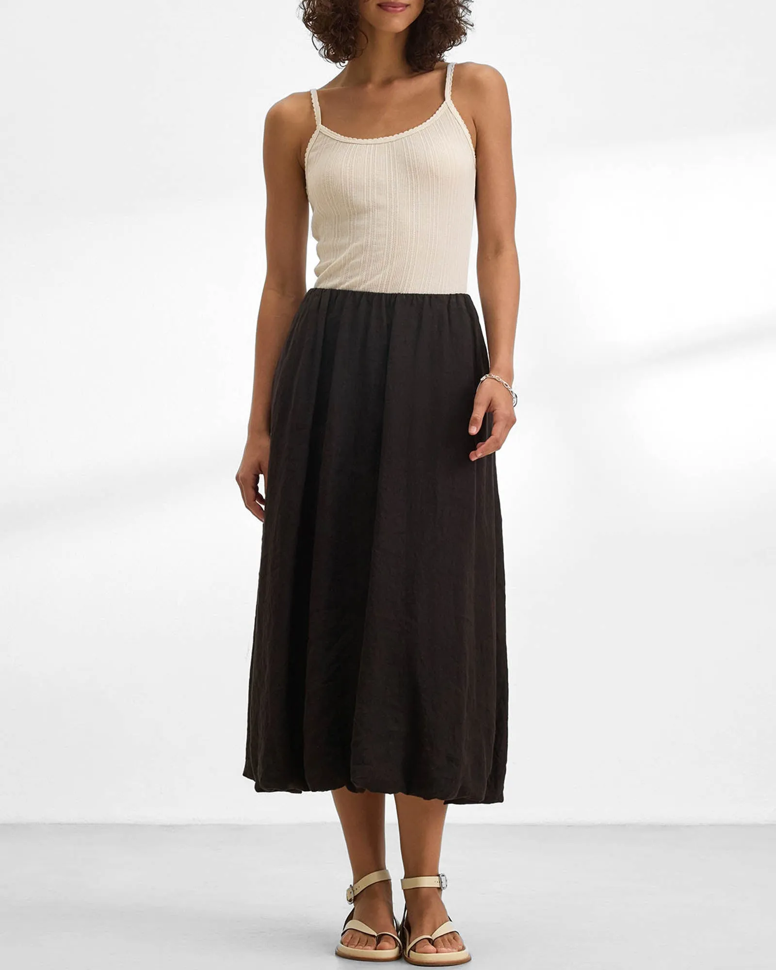 Woven Linen Skirt sold by TNT Fashion product image thumbnail 2