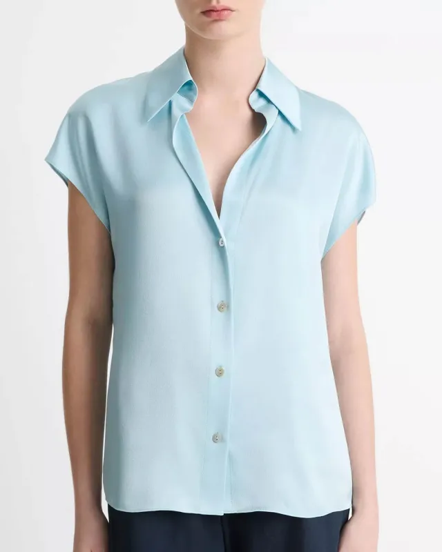 Cap Ruched Blouse sold by TNT Fashion