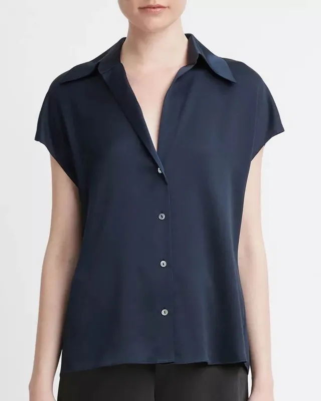 Cap Ruched Blouse sold by TNT Fashion