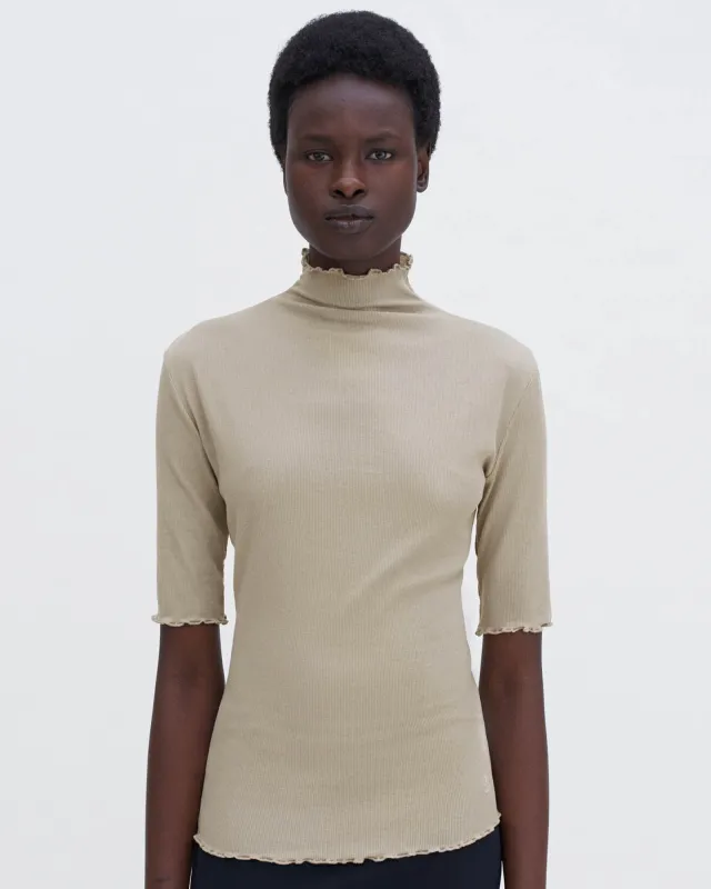 Mock Neck Tee sold by TNT Fashion