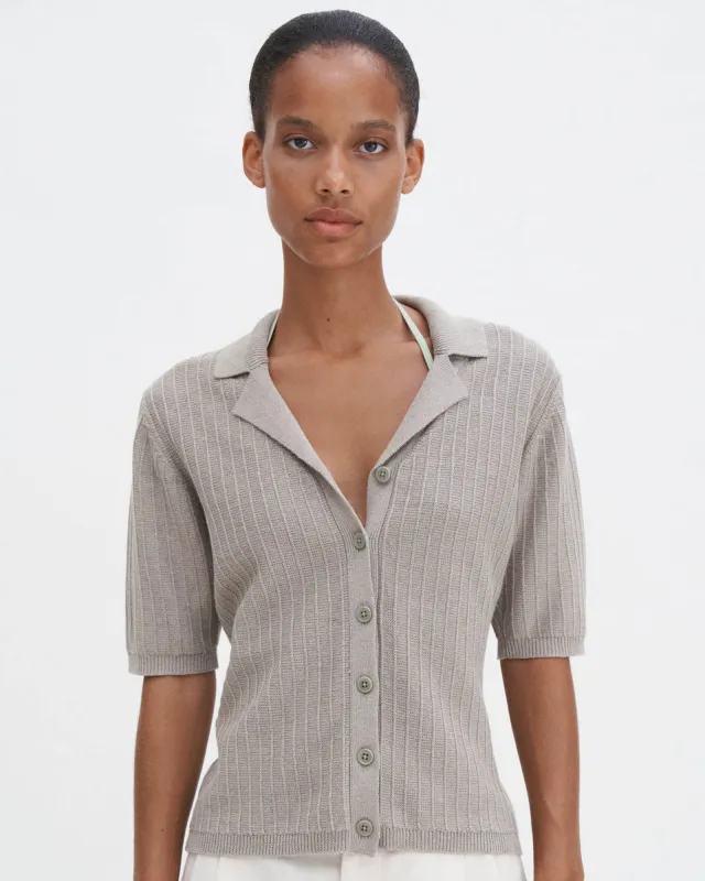 Short Sleeve Collar Cardigan sold by TNT Fashion