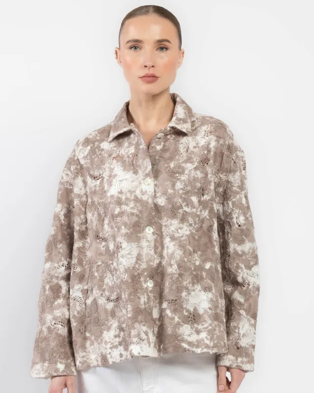 Macram Lace Shirt Jacket sold by TNT Fashion